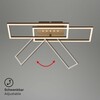 BRILONER LED stropní svítidlo, 56 cm, paměť, 30W, 2850lm, hnědo-zlatá BRILO 3774017