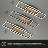 BRILONER LED stropní svítidlo, 56 cm, paměť, 30W, 2850lm, hnědo-zlatá BRILO 3774017