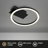 BRILONER LED stropní svítidlo, 21 cm, 5W, 500lm, černá 3778015