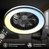 BRILONER LED stropní svítidlo s ventilátorem, 5 rychlostí, dálkový ovladač, CCT, černé 3801015
