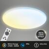 BRILONER Rowny LED stropní svítidlo do koupelny, dálkový ovladač, stmívatelné, CCT, přímé a nepřímé osvětlení, kruhové 35 cm, bílé 3834016