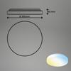 BRILONER Rowno LED stropní svítidlo, stmívatelné, CCT, dálkový ovladač, kruhové 39 cm, bílé 3837016