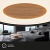 BRILONER Sufit Wood LED stropní svítidlo ploché, dřevěný dekor, přímé a nepřímé osvětlení, černá 3850015