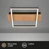 BRILONER Kada LED stropní svítidlo, dekor dřeva, teple bílé světlo, hranaté 34x26 cm, černá/dřevo 3909014