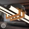 BRILONER Tinka stropní svítidlo 78x16 cm - 21W, 2400lm, LED, teplá bílá, černá/dřevo 3952035