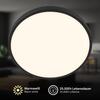 BRILONER Nobre stropní svítidlo pr.33 cm - 17,5W, 2400lm, teplá bílá, LED, černá 3961015