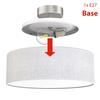 BRILONER textilní stropní svítidlo, pr. 30 cm, max. 40 W, bílé BRILO 3375-026