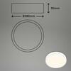 BRILONER LED přisazené svítidlo pr. 38 cm, 24 W, 2000 lm, bílé BRILO 3703-016