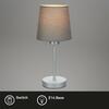 BRILONER Stolní lampa, 31,4 cm, max. 25 W, šedá-stříbrná BRILO 7024-014