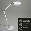 BRILONER CCT LED stolní lampa na psací stůl, pr. 20 cm, 9 W, stříbrná BRILO 7027-014