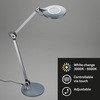 BRILONER CCT LED stolní lampa na psací stůl, pr. 20 cm, 9 W, antracit BRILO 7027-015