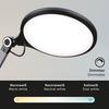 BRILONER CCT LED stolní lampa na psací stůl, pr. 20 cm, 9 W, antracit BRILO 7027-015