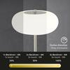 BRILONER LED stolní lampa, pr. 19,8 cm, 4,5 W, matný nikl BRILO 7030-012