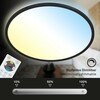 BRILONER Slim CCT svítidlo LED panel, pr. 29,3 cm, 18 W, černá BRILO 7079-015