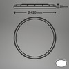 BRILONER Slim svítidlo LED panel, pr. 42 cm, 22 W, černá BRILO 7157-415