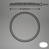 BRILONER Slim svítidlo LED panel, pr. 42 cm, 3000 lm, 22 W, bílé BRILO 7157-416