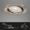 BRILONER 3ks sada vestavné svítidlo, pr. 8,6 cm, 5,5 W, matný nikl BRILO 7256-032
