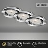 BRILONER 3ks sada vestavné svítidlo, pr. 8,6 cm, 5,5 W, chrom BRILO 7256-038