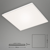 BRILONER Bezrámečkový LED panel, 59,5 cm, 3800 lm, 38 W, bílé BRILO 7378-216