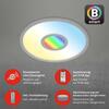 BRILONER CCT svítidlo LED panel, RGB centrální světlo, pr. 45 cm, 24 W, 2400 lm, stříbrná BRILO 7396-014