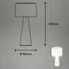 BRILONER LED nabíjecí stolní lampa 35 cm 4 W 300lm bílé IP44 BRILO 7420016