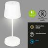 BRILONER LED nabíjecí stolní lampa 26 cm 2,6W 150lm bílé IP44 BRILO 7423016