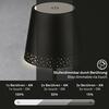 BRILONER LED nabíjecí stolní lampa 38 cm 2,6W 280lm černá IP44 BRILO 7438-015