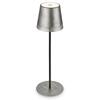 BRILONER LED nabíjecí stolní lampa 38 cm 2,6W 280lm antická stříbrná IP44 BRILO 7438-214