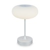 BRILONER LED bateriové stolní svítidlo pr.12,5 cm, LED modul, 3W, 350 lm, matný chrom IP44 BRILO 7440-014