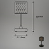 BRILONER LED bateriové stolní svítidlo, pr.12,5 cm, LED modul, 3W, 350 lm, černá IP44 BRILO 7443-015