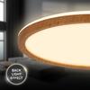 BRILONER Tava Wood LED stropní svítidlo, přímé a nepřímé osvětlení, ploché, imitace dřeva, kruhové 29 cm 7450314