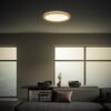 BRILONER Tava Wood LED stropní svítidlo, přímé a nepřímé osvětlení, ploché, imitace dřeva, kruhové 29 cm 7450314
