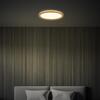 BRILONER Tava Wood LED stropní svítidlo, přímé a nepřímé osvětlení, ploché, imitace dřeva, kruhové 29 cm 7450314
