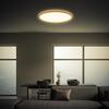 BRILONER Tava Wood LED stropní svítidlo, přímé a nepřímé osvětlení, ploché, imitace dřeva, kruhové 42 cm 7451314