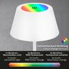 BRILONER LED RGB nabíjecí stolní lampa 38 cm 2,6W 200lm bílé BRILO 7466016