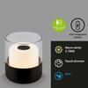 BRILONER LED nabíjecí stolní lampa, 10 cm, 2W, 150lm černá BRILO 7483015