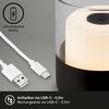 BRILONER LED nabíjecí stolní lampa, 10 cm, 2W, 150lm černá BRILO 7483015