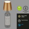 BRILONER LED nabíjecí stolní lampa, 11 cm, USB-C, 280lm, zlatá BRILO 7485017