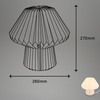 BRILONER Papírová stolní lampa 27 cm 1x E14 max. 6 W bílé BRILO 7492016