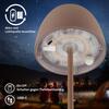 BRILONER LED nabíjecí stolní lampička Serina Mini, bezdrátová, 20cm, IP44, 2,5W, stmívatelné, dotykový vypínač, písková hnědá 7503012