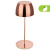 BRILONER LED nabíjecí stolní lampička Serina Mini, bezdrátová, 20cm, IP44, 2,5W, stmívatelné, dotykový vypínač, měď 7503013