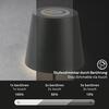 BRILONER Kiki stolní lampička bezdrátová, dotykový vypínač, pestrobarevné RGB+W světlo, nastavitelná výška, antracit 7507015