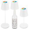 BRILONER Calida 3 v 1 RGBW LED stolní lampička bezdrátová IP44, stmívatelné, dotykový vypínač, bílá 7510016
