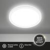 BRILONER Tava LED stropní svítidlo, ploché, přímé a nepřímé osvětlení, 1900 lm, 16 W, bílé, kruhové 24 cm 7515416