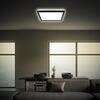 BRILONER Tava LED stropní svítidlo, ploché, přímé a nepřímé osvětlení, 1900 lm, 16 W, černá, 24x24 cm 7516415