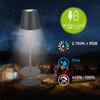 BRILONER Cilano RGBW stolní lampa na baterie IP44, stmívatelné, s nabíjecí základnou, antracit 7517015
