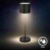 BRILONER Sigo LED stolní lampička bezdrátová IP44, stmívatelné, s nabíjecí základnou, černá 7521015