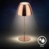 BRILONER Serina LED bezdrátová stolní lampička IP44, stmívatelná, dotykový vypínač, měď 7522013