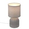 BRILONER Ino stolní lampička, látkové stínidlo, keramický podstavec, 15x28 cm (DxH), šedá 7538014