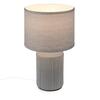 BRILONER Ino stolní lampička, látkové stínidlo, keramický podstavec, 22x37,5 cm (DxH), šedá 7539014